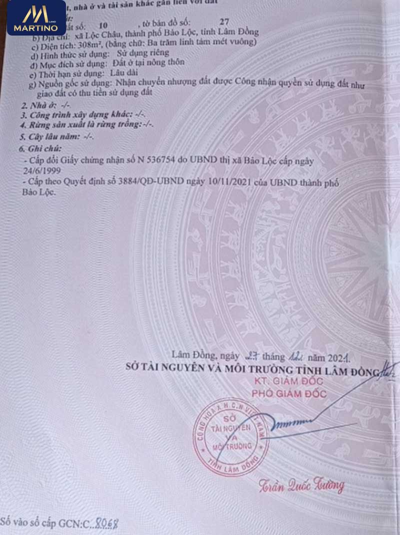 Bán đất thổ cư Lộc Châu tại hẻm Đinh Công Tráng 