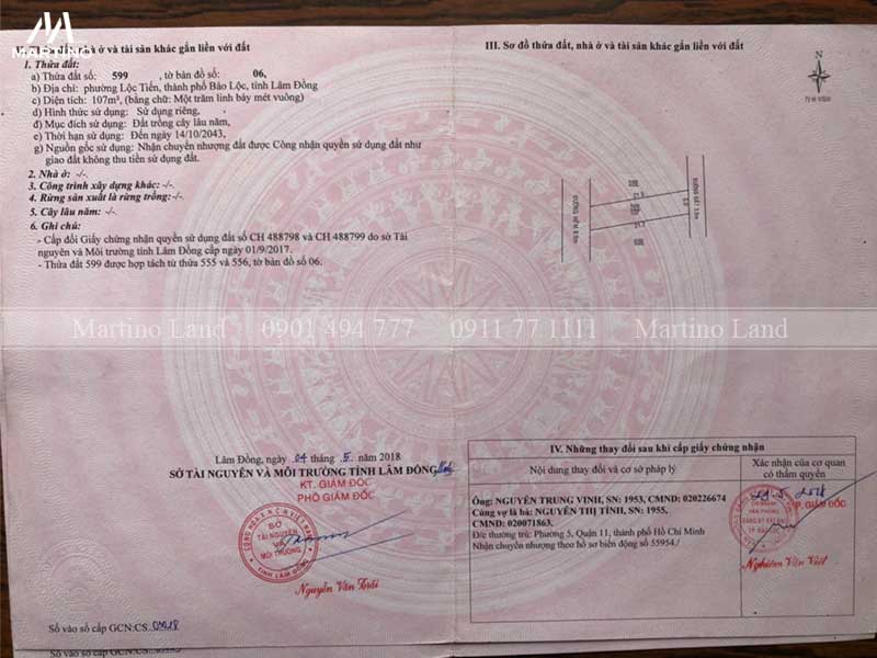 Bán lô đất 107m2 phường Lộc Tiến giá 1.25 tỷ