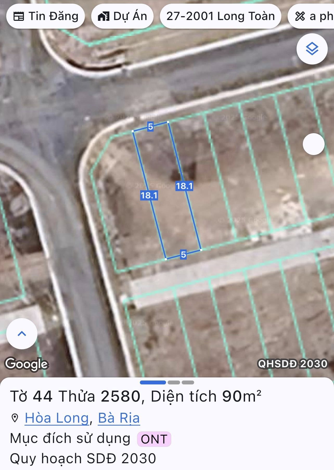 Bán đất TĐC Hòa Long Bà Rịa full thổ cư giá rẻ chỉ 2 tỷ 550 triệu