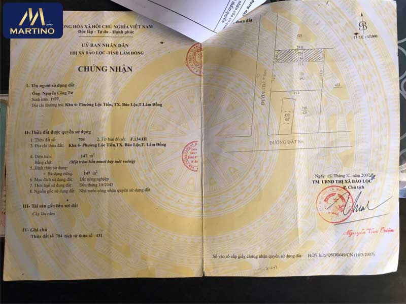 Chính chủ bán nhà phường Lộc Tiến diện tích 150m2