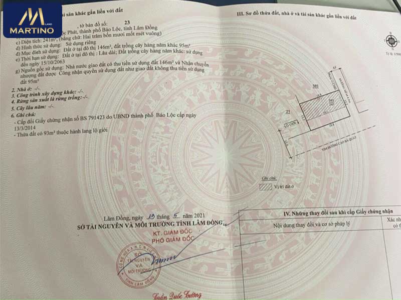 Bán đất 2 mặt tiền đường cao bá quát bảo lộc