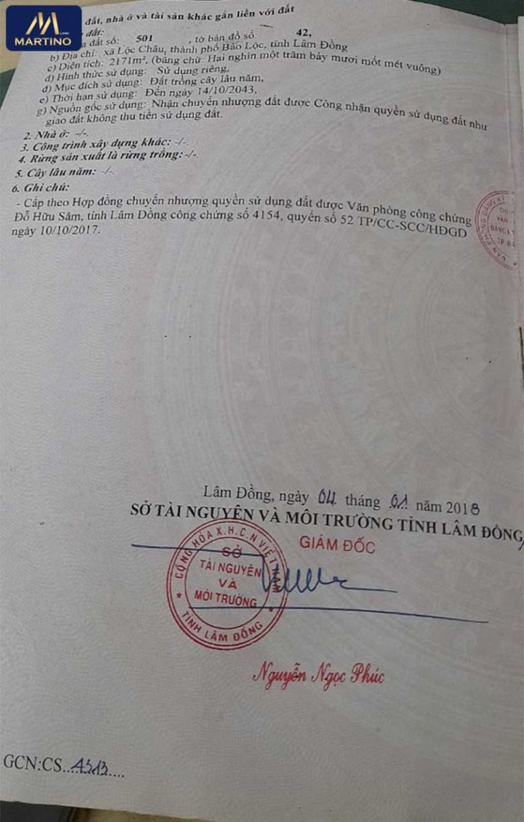 Bán đất sào xã Lộc Châu