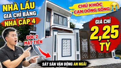 Bán Nhà Góc 2 Mặt Tiền Gần Sân Vận Động An Ngãi Long Điền Giá Chỉ 2,25 Tỷ