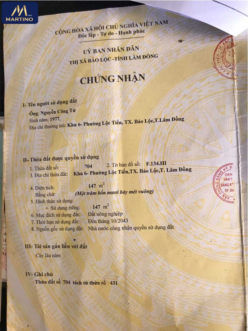 Bán nhà phường Lộc Tiến