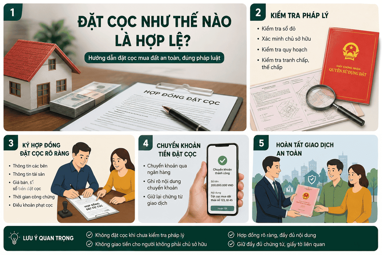 Đặt Cọc Như Thế Nào Là Hợp Lệ? Hướng Dẫn Người Mua Đất Đặt Cọc Đúng Cách, Tránh Mất Tiền Oan