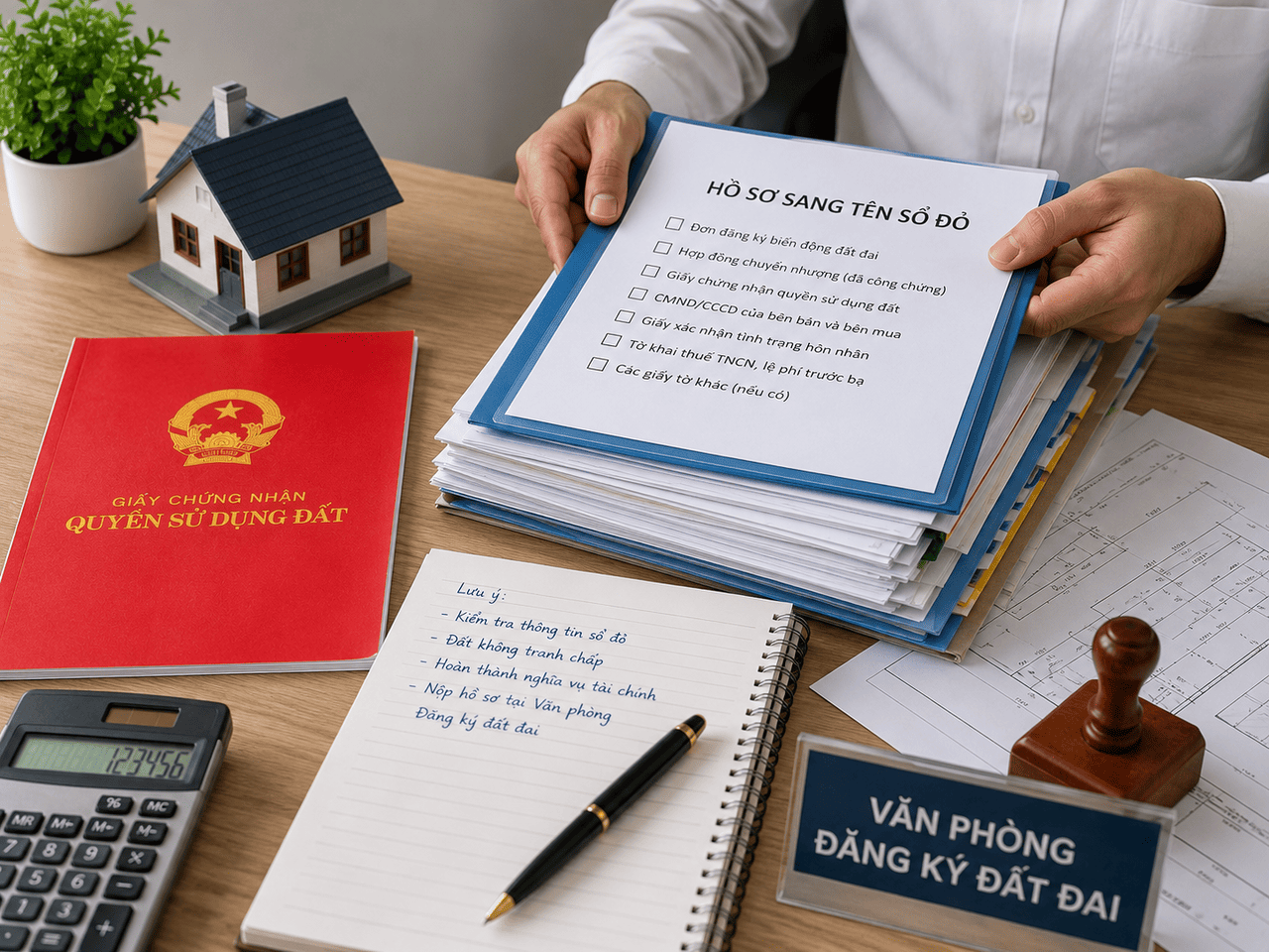 Hồ sơ sang tên cần những gì? Hướng dẫn chuẩn bị đầy đủ giấy tờ khi chuyển nhượng nhà đất