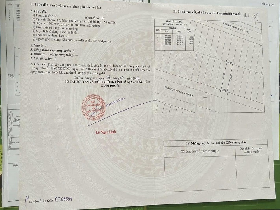 sổ đất dự án sông cây khế