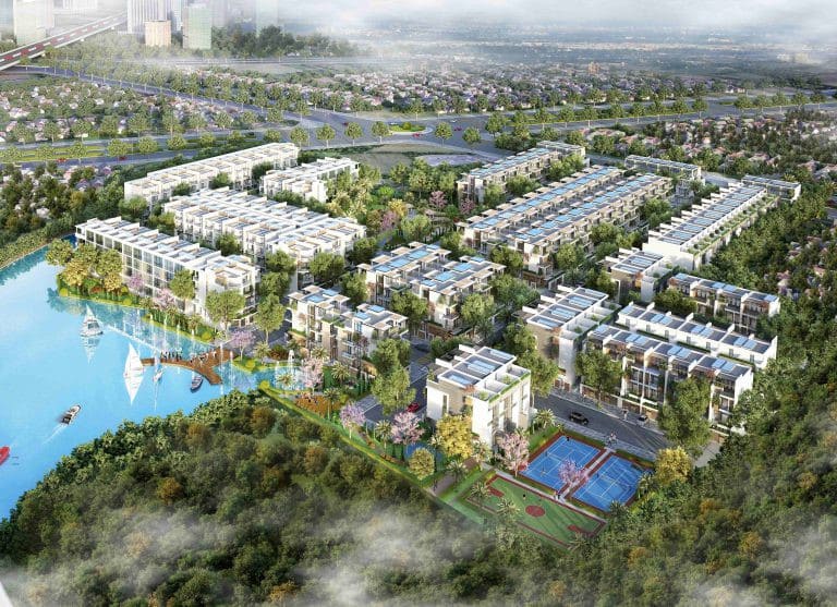 Phối cảnh dự án moonlake Long điền