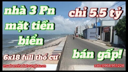 Bán nhà mặt tiền biển